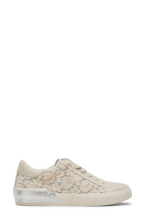 Shop Dolce Vita Zina Sneaker In Cream/blue Lace