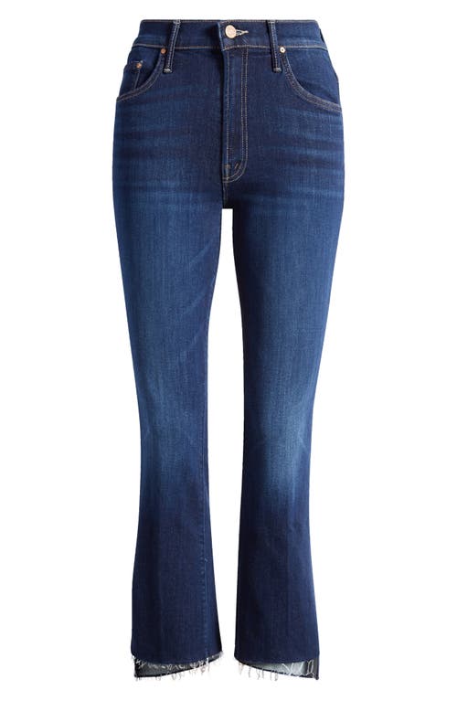 Mother The Insider Step Hem Crop Bootcut Jeans In Blue