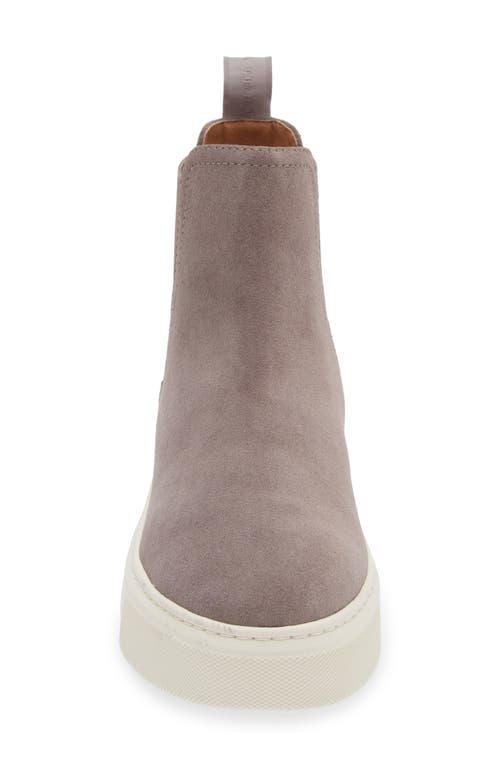 Frankie4 Crawford Platform Chelsea Boot In Dark Taupe Suede