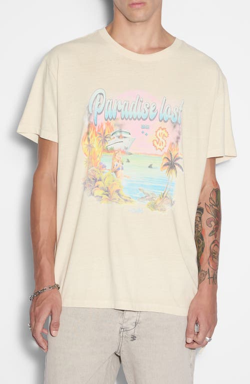 Ksubi Paradise Biggie Dusty Desert Oversize Cotton Graphic T-shirt In Tan