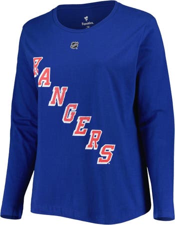 New York Rangers Distressed Logo Long Sleeve Shirt for Women