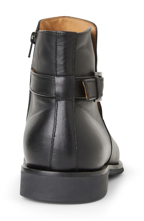 Shop Bruno Magli Rubino Monk Strap Boot In Black Leather