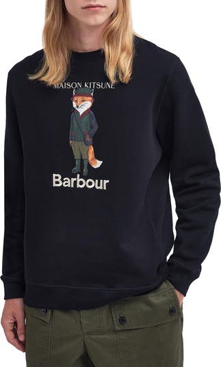 Barbour x Maison Kitsun Fox Cotton Graphic Sweatshirt Nordstrom