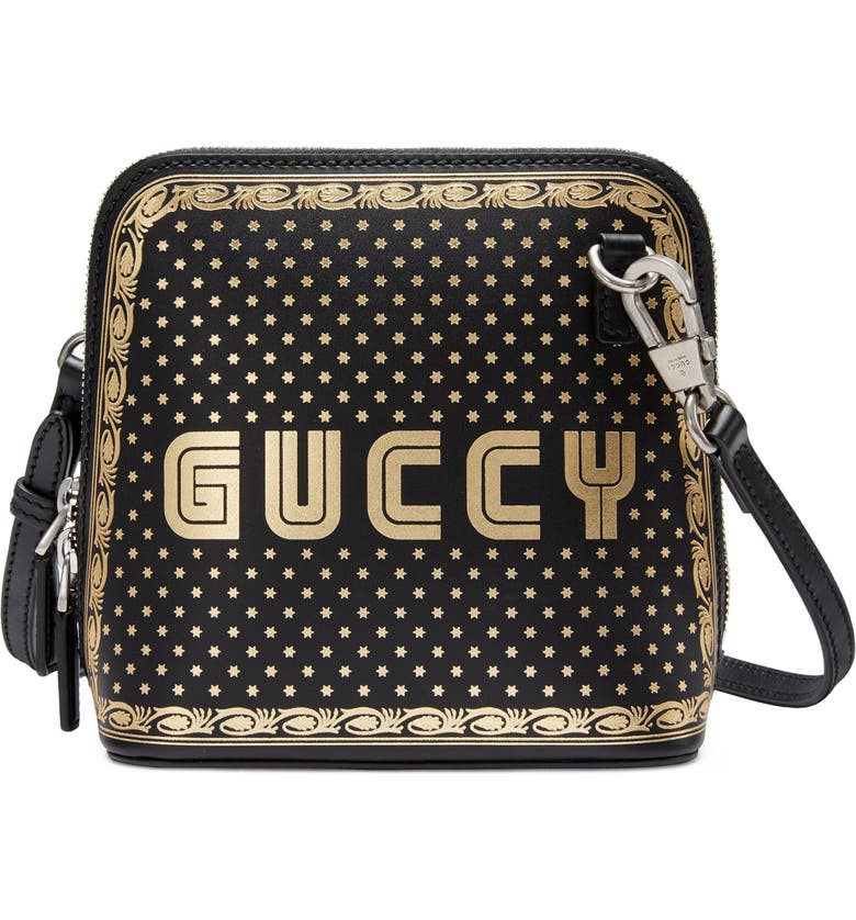Gucci Guccy Logo Moon & Stars Leather Crossbody Bag | Nordstrom
