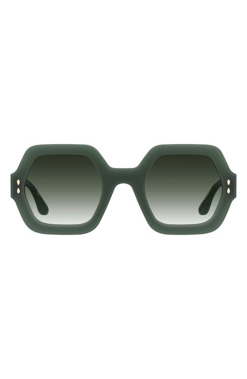 Isabel Marant 52mm Square Sunglasses In Green/green Shaded