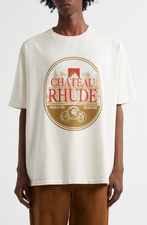 Rhude Premier Cru Graphic T-Shirt in Vintage White 