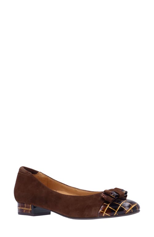 L'amour Des Pieds Farida Cap Toe Pump In Chocolate