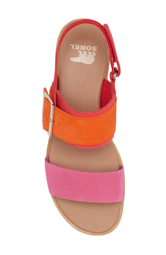 Shop Sorel Ella Iii Slingback Sandal In Red Glo/ Gum 16