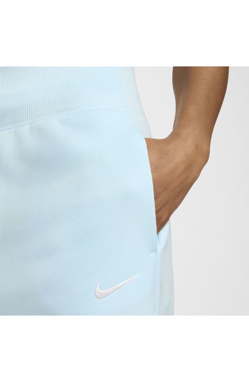 Shop Nike Sportswear Phoenix High Waist Wide Leg Sweatpants In Glacier Blue/sail