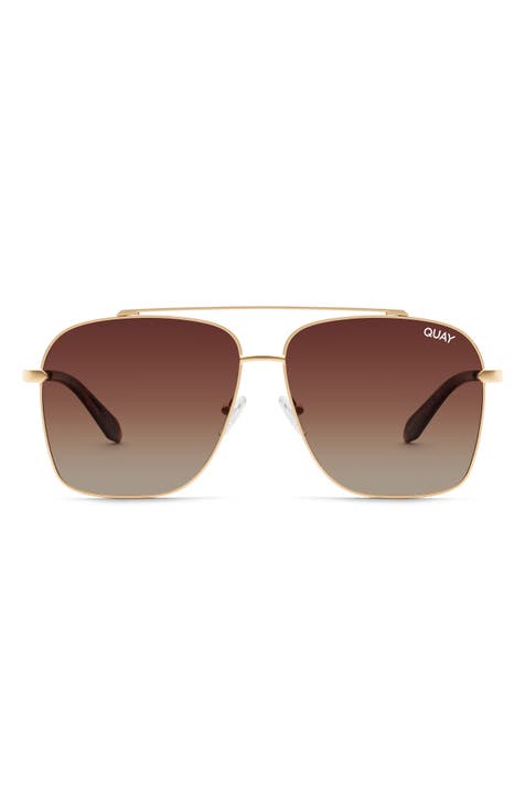 High Roller 62mm Polarized Aviator Sunglasses