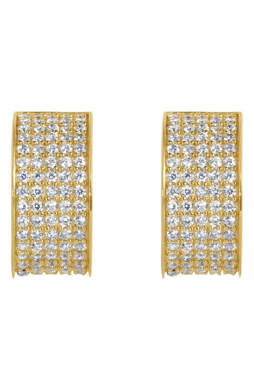 Dean Davidson Women's Petit Pavé 22k-gold-plated & Cubic Zirconia Huggie Hoop Earrings In White Topaz/gold