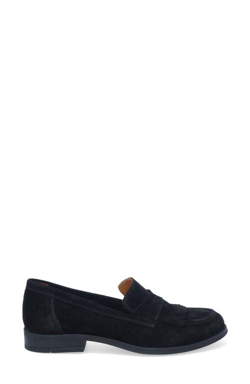 Shop Miz Mooz Ilona Penny Loafer In Black Suede