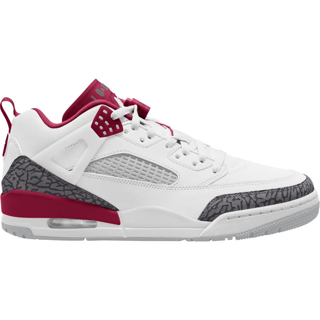Jordan Spizike Low Top Sneaker In White/team Red/wolf Grey