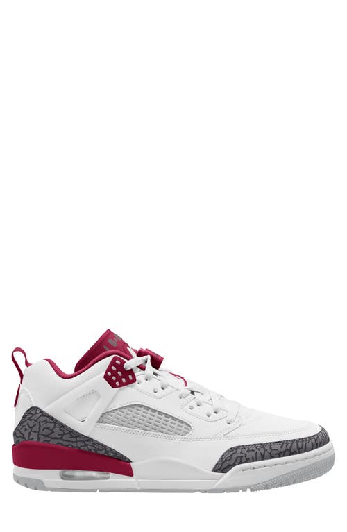 Spizike Low Top Sneaker in White/Team Red/Wolf Grey