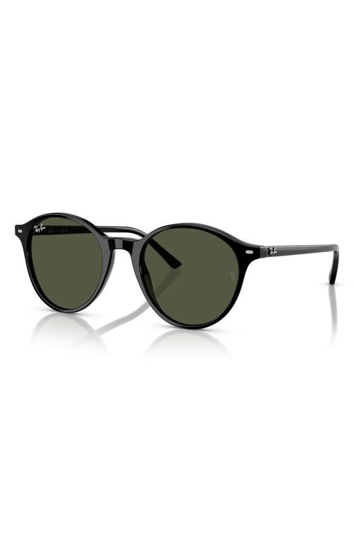 Ray Ban Ray-ban Phantos 53mm Round Sunglasses In Black