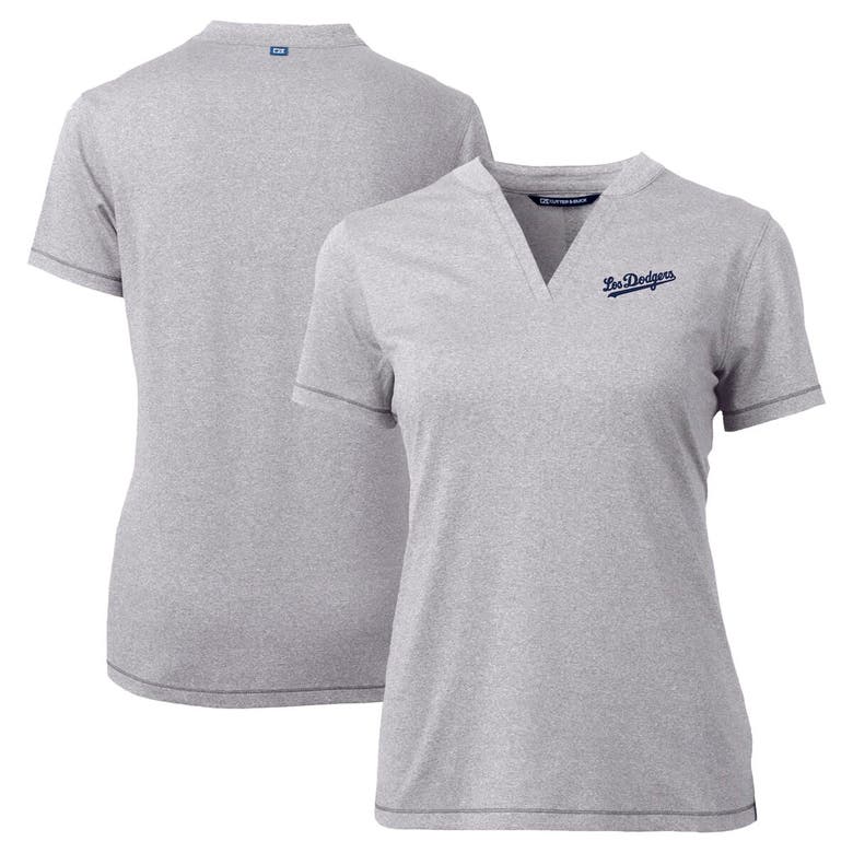 Shop Cutter & Buck Heather Gray Los Angeles Dodgers City Connect Forge Heathered Stretch Blade Top