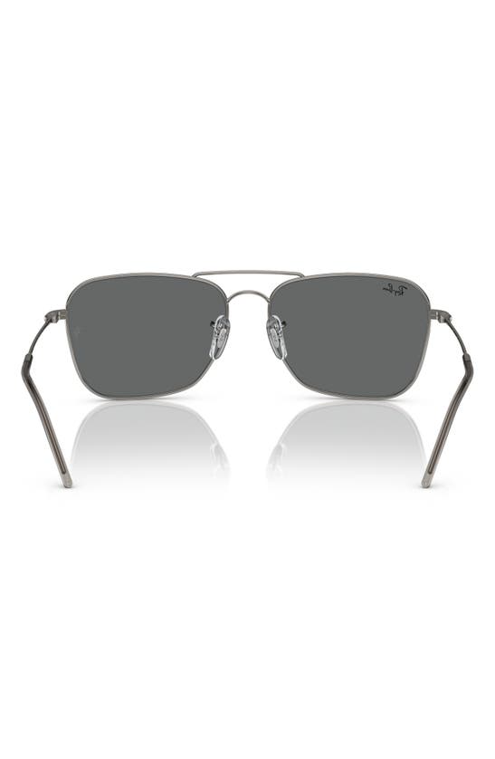 Shop Ray Ban Ray-ban Caravan Reverse 58mm Square Sunglasses In Gunmetal