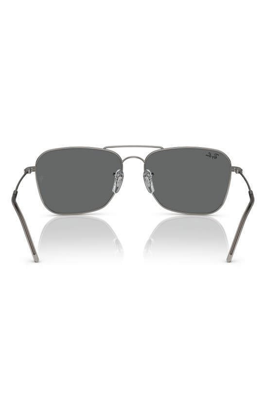Ray Ban Caravan Reverse 58mm Square Sunglasses In Gunmetal