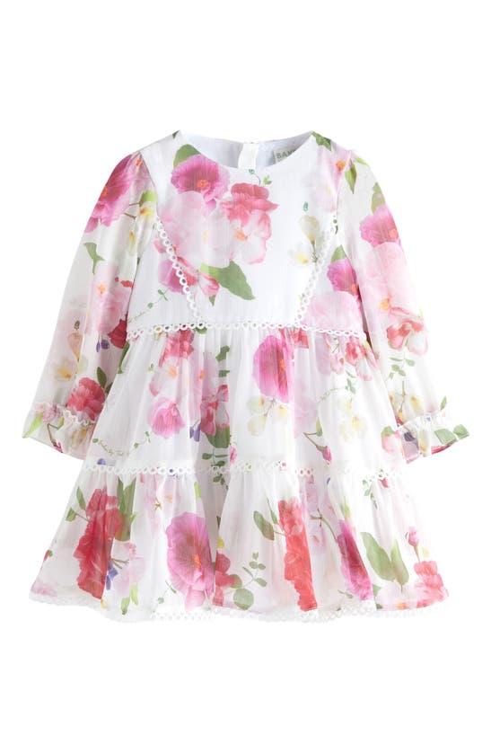 Shop Baker By Ted Baker Floral Chiffon Dress In White