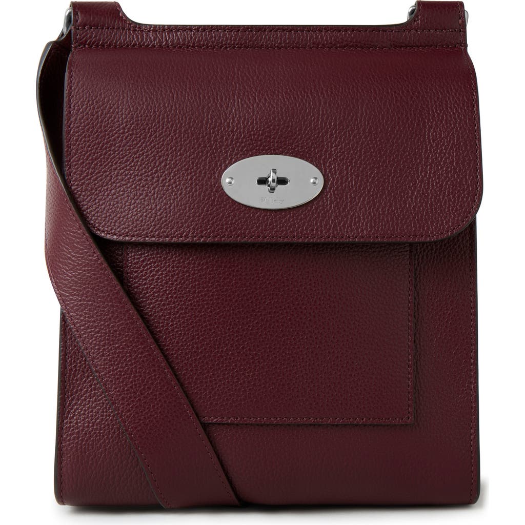 Mulberry Small Antony Leather Crossbody Bag In Black Cherry