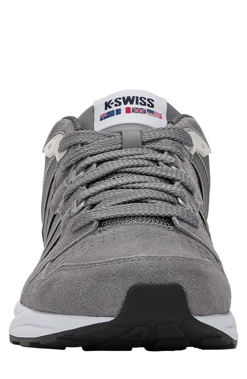 Shop K-swiss Si-18 Rannell Suede Sneaker In Frost Gray/gunmetal