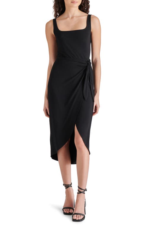 Rhea Sleeveless Side Tie Dress in Black