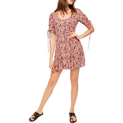 Free People Lace-Up Minidress, Black