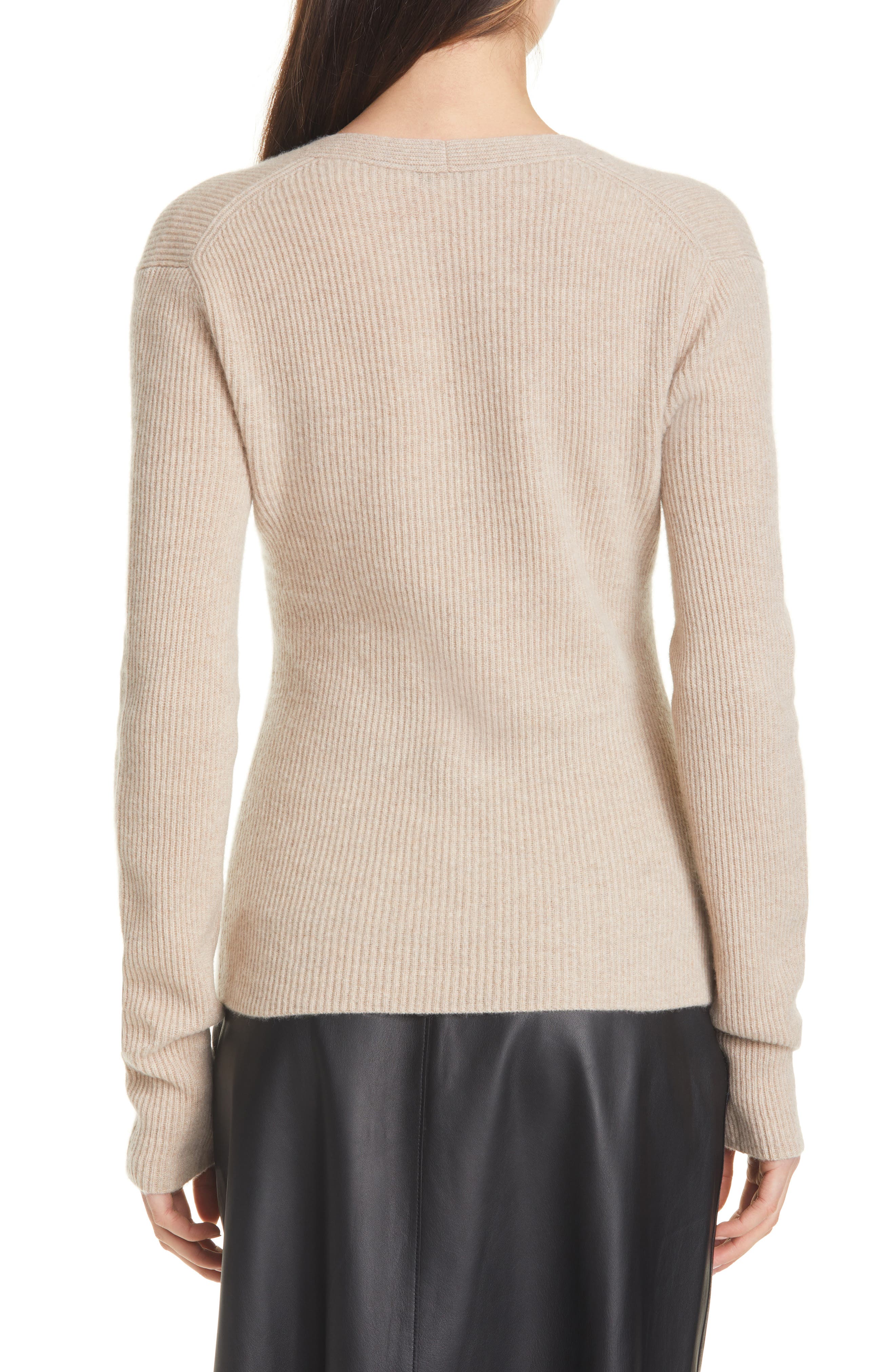 vince square neck cashmere cardigan