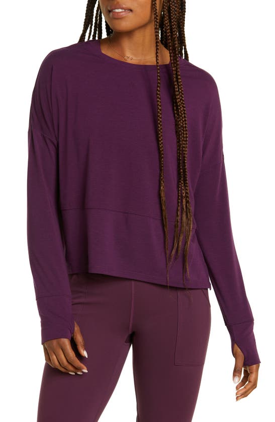 Zella Full Range Long Sleeve T-shirt In Purple Starling