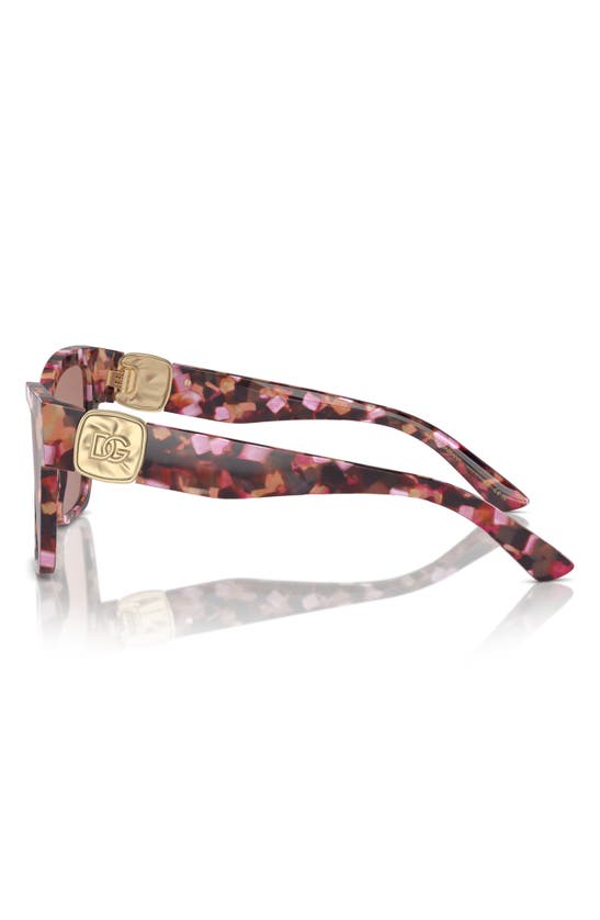 Shop Dolce & Gabbana Dolce&gabbana 54mm Gradient Square Sunglasses In Lite Brown