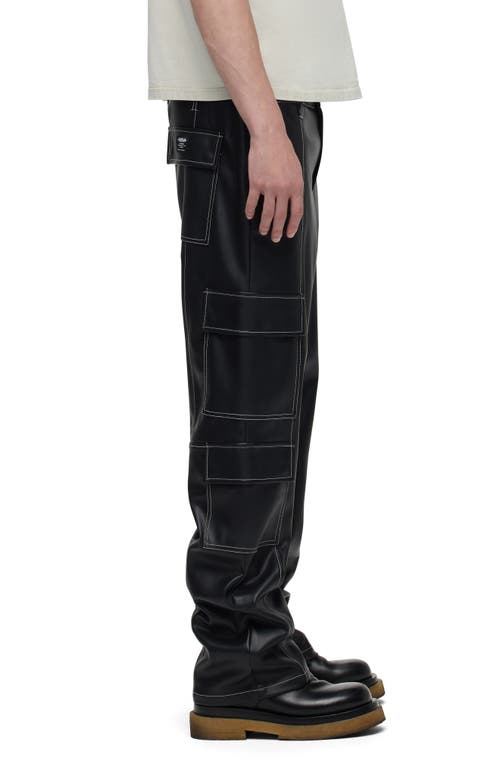 HUDSON HUDSON JEANS BAGGY FAUX LEATHER CARGO PANTS 