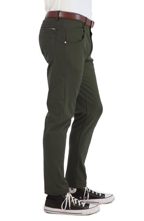 Shop Levinas All Day Everyday Stretch Tech Chino Pants In Olive