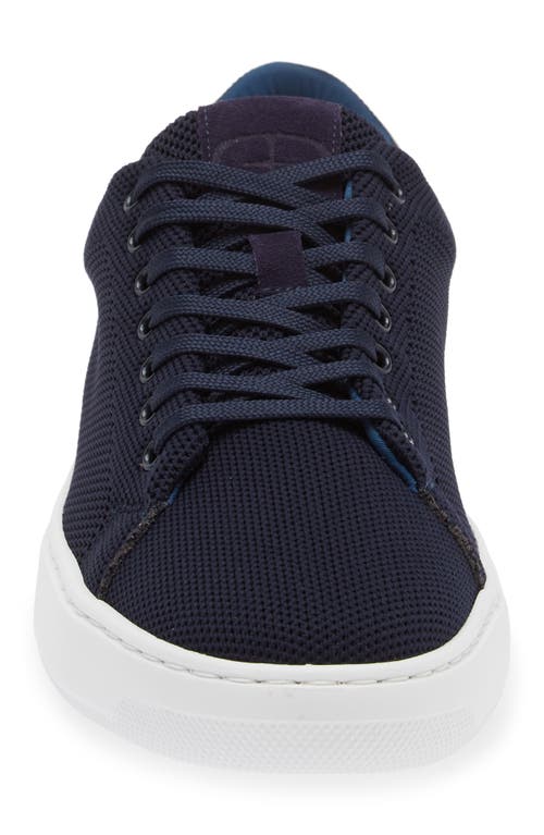 G Brown Puff Knit Low Top Sneaker In Navy/navy