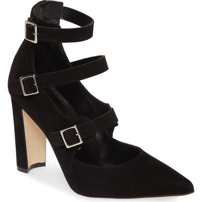 Manolo Blahnik Bukhai Triple Strap Pump - Black