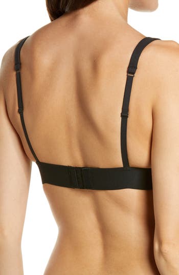 SKIMS - The Stretch Rib High Neck Bra and Brief in Soot