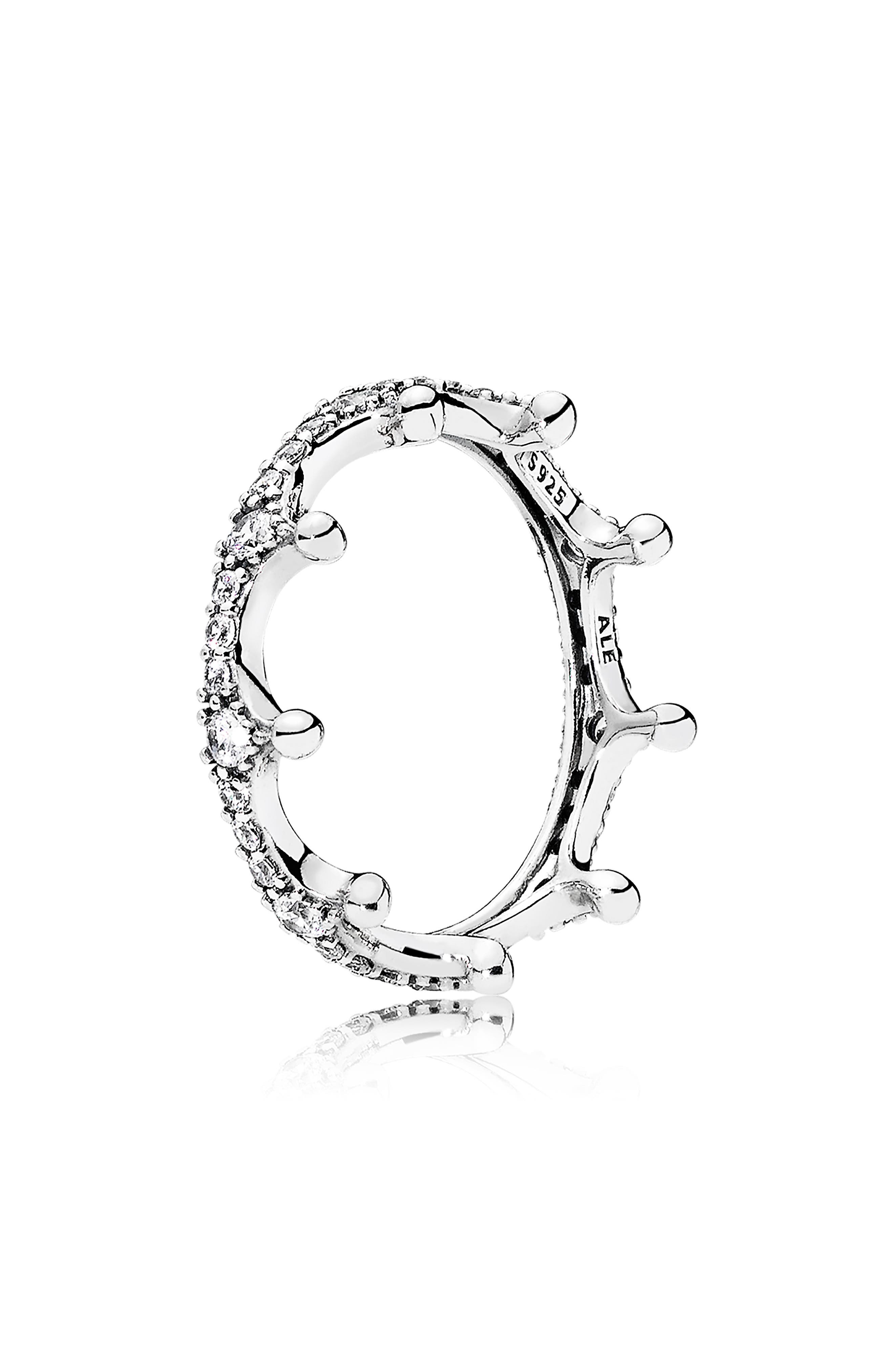 Pandora Clear Sparkling Crown Ring