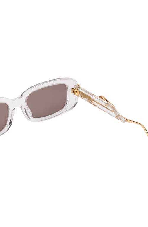 Shop Dezi Drippy 53mm Square Sunglasses In Drippy Clear Silver Chrome