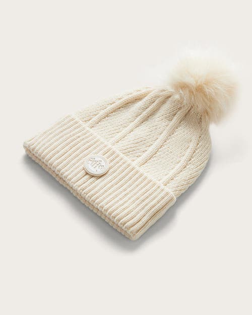 Hemlock Willow Pom Beanie In Chalk