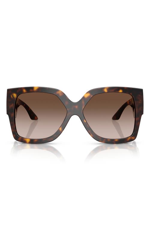 Versace 59mm Gradient Rectangular Sunglasses in Havana at Nordstrom