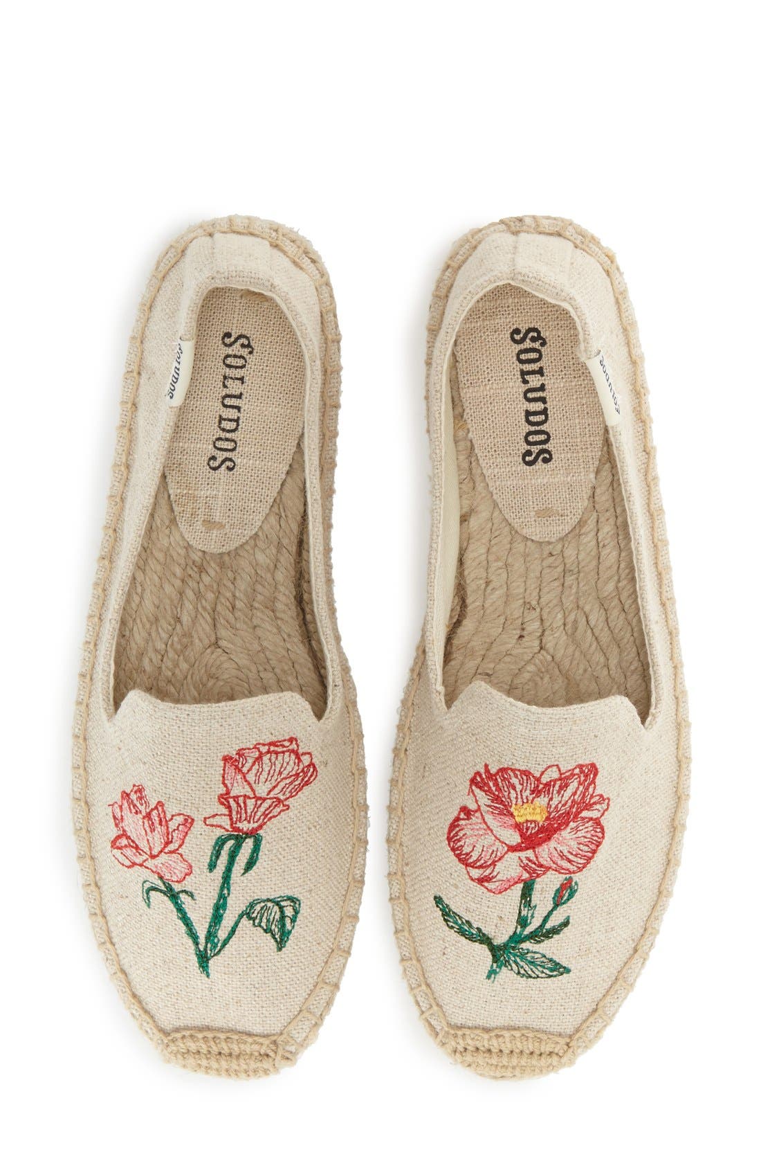 soludos daisies embroidered espadrille