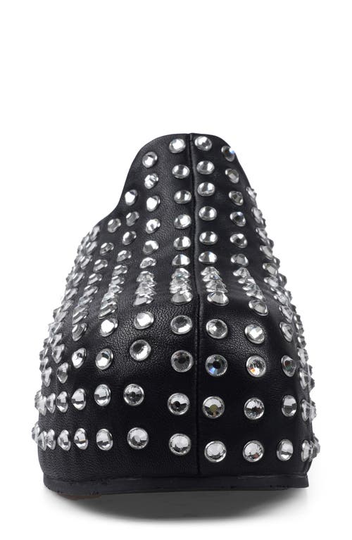 Zigi Henrietta Crystal Studded Clog In Black Leather