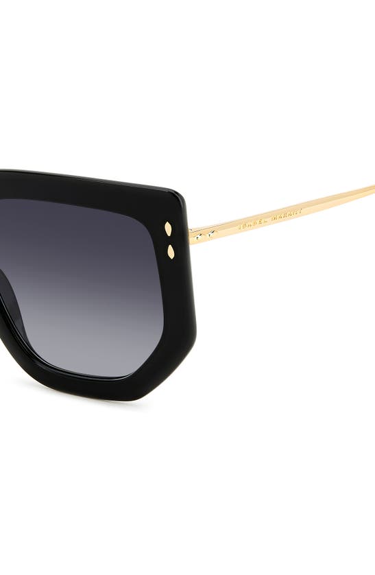 Shop Isabel Marant 55mm Gradient Cat Eye Sunglasses In Black Gold/ Grey Shaded