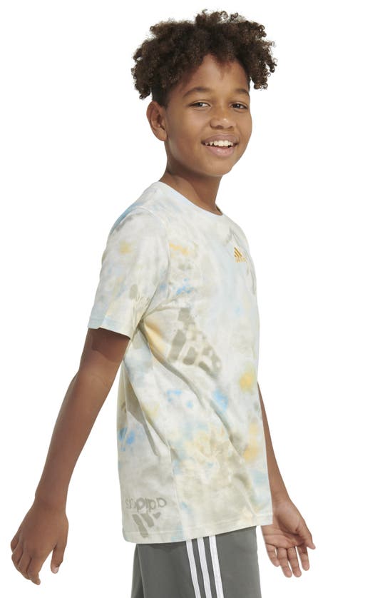 Shop Adidas Originals Kids' Tie Dye Logo Graphic T-shirt In Off White
