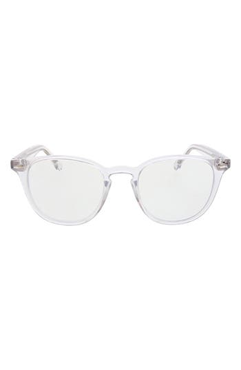 Oscar De La Renta 50mm Blue Light Blocking Glasses In Crystal Clear