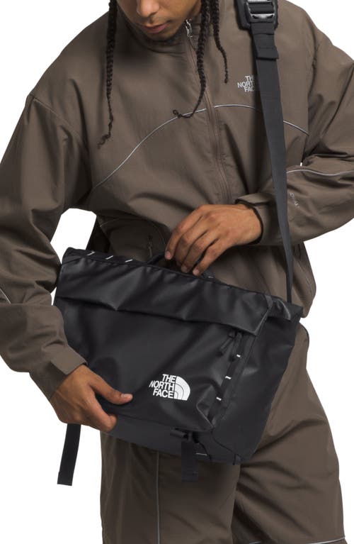 The North Face Base Camp Voyager Water Repellent Messenger Bag In Tnf Black/ Tnf White