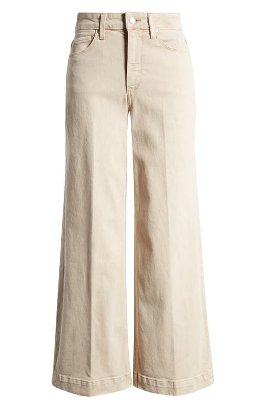 Shop Paige Anessa Wide Leg Jeans In Vintage Soft Sand