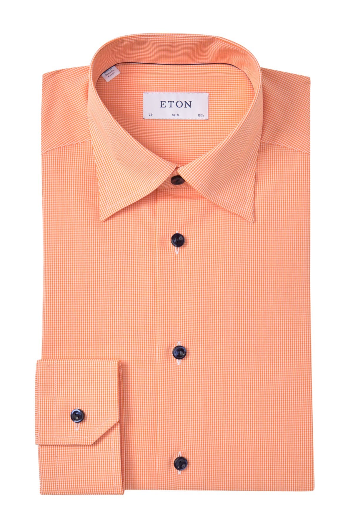 orange slim fit dress shirt