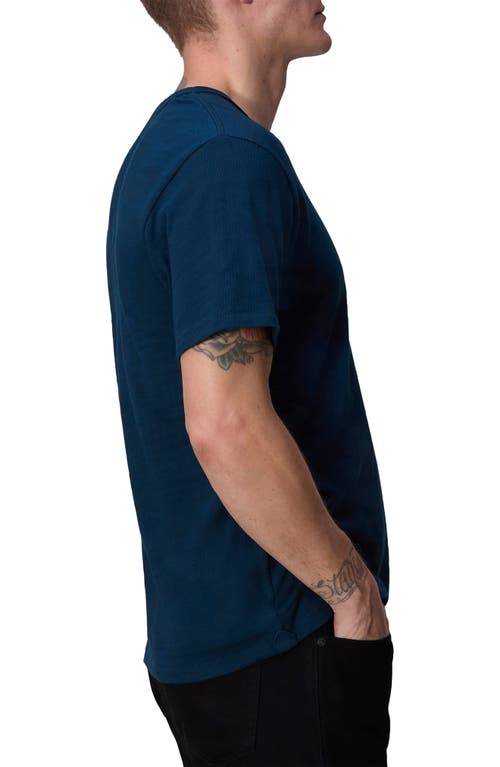 Rag & Bone Classic Flame Slub Cotton T-shirt In Navy