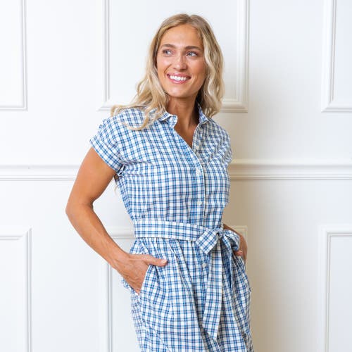 HOPE & HENRY ORGANIC BUTTON FRONT MIDI DRESS 