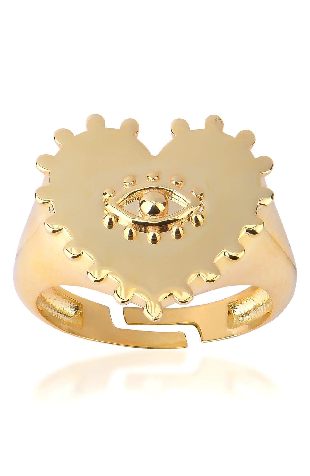 GABI RIELLE Evil Eye Adjustable Ring 